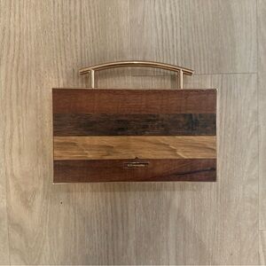 BCBG Wood-effect Clutch Bag